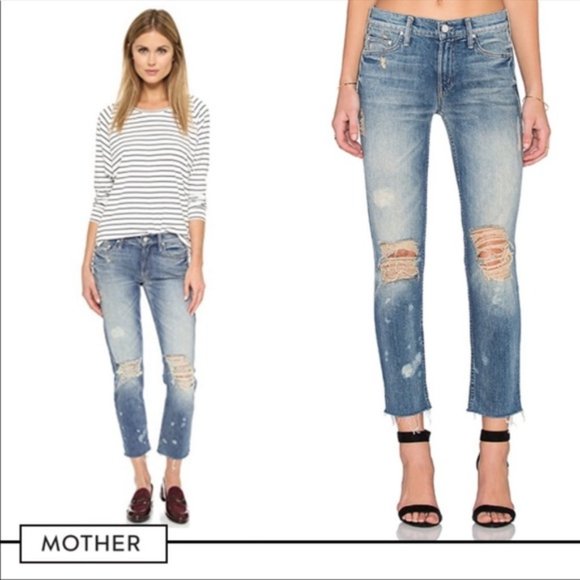 MOTHER The Dropout Fray in Reckless Distressed 24 - Picture 1 of 14